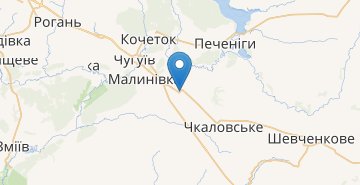 Žemėlapis Korobochkyne (Chuhuyivskyy r-n)
