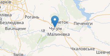Zemljevid Chuhuiv