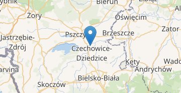 Kaart Czechowice-Dziedzice