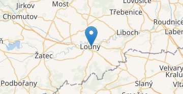 Karte Louny