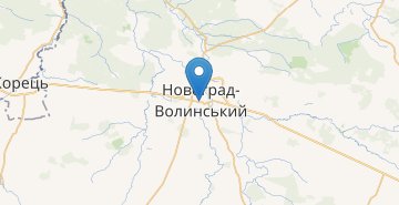 Kaart Novohrad-Volynskyi