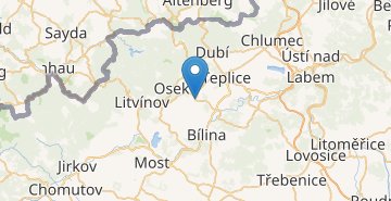 Mapa Duchcov district Teplice