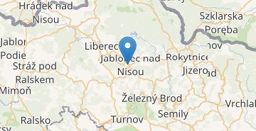 Kaart Jablonec nad Nisou