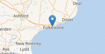 Zemljevid Folkestone 