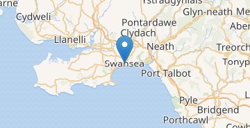 Kaart Swansea