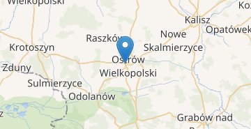 Kaart Ostrow Wielkopolski