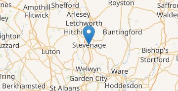 Mapa Stevenage