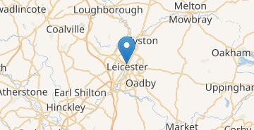 Zemljevid Leicester