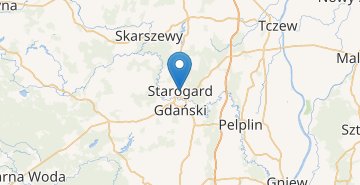 Kaart Starogard Gdanski