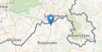 Kaart Benyakoni, Voronovskiy r-n GRODNENSKAYA OBL.