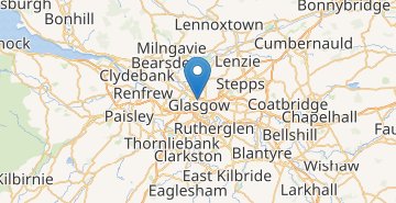 Zemljevid Glasgow