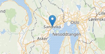 Kaart Sandvika