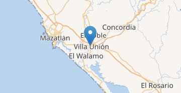 Kaart Villa Unión (Sinaloa)