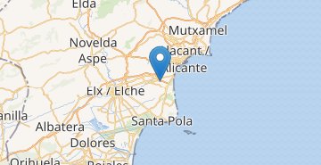 Map Alicante airport