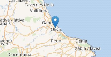 Kaart Oliva (Valencia)