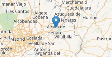 Мапа Алькала де Енарес