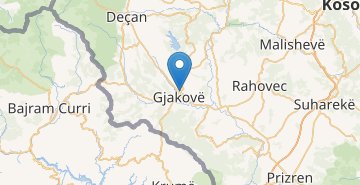 Zemljevid Gjakova