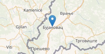 Kaart Bujanovac