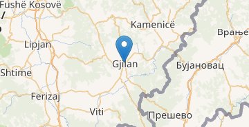 Mapa Gjilan