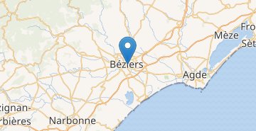 Mapa Beziers