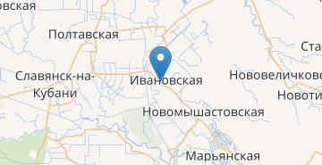 Map Ivanovskaya (Krasnodar Krai)