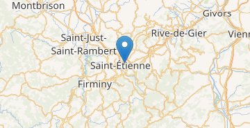 Mapa Saint-Étienne