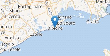 Zemljevid Bibione