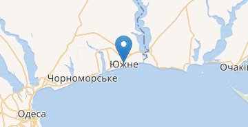 Zemljevid Yuzhne (Odeska obl.)