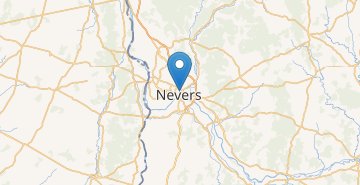 Mapa Nevers