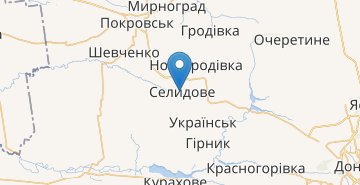 Map Selidove (Donetsk region)