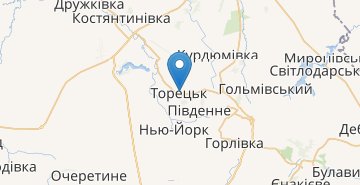 Χάρτης Toretsk (Donetska obl.)