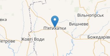 Mapa Pyatikhatky (Dnipropetrovska obl.)