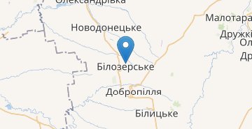 Χάρτης Bilozerske (Donetska obl.)