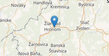 Map Žiar nad Hronom
