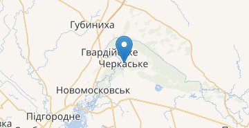 地图 Cherkaske (Dnipropetrovska obl.)