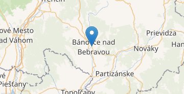 Мапа Бановце-над-Бебравоу