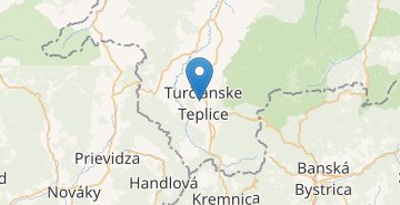 Mapa Turčianske Teplice