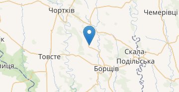 Mapa Ozeryany (Borshchovskiy r-n)