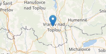 Mapa Vranov nad Topľou