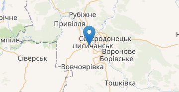Kaart Lysychansk