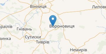 Zemljevid Trostyanets, (Vinnytska obl)