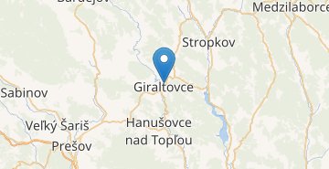 地図 Giraltovce