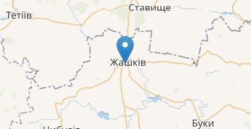 Zemljevid Zhashkiv