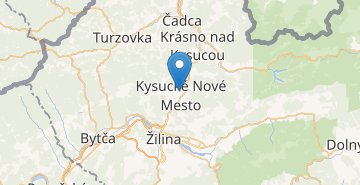 Map Kysucké Nové Mesto