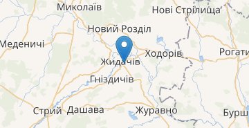 Žemėlapis Zhydachiv