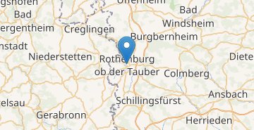 Мапа Ротенбург-об-дер-Таубер