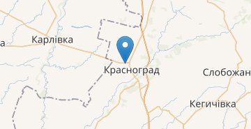 Mapa Pishchanka (Krasnogradskyi district)