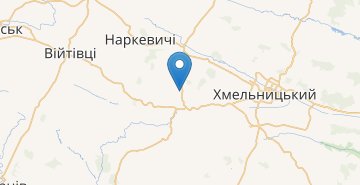 Map Vodychky (Khmelnytskyy r-n, Khmelnytska obl.)