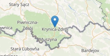 Zemljevid Krynica-Zdrój