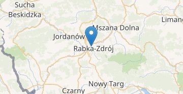 Zemljevid Rabka-Zdrój